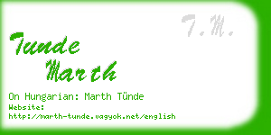 tunde marth business card