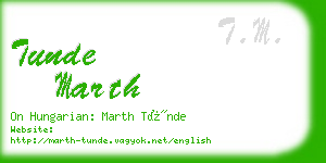 tunde marth business card